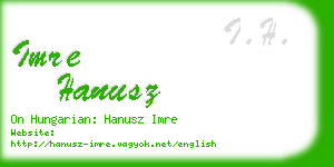 imre hanusz business card